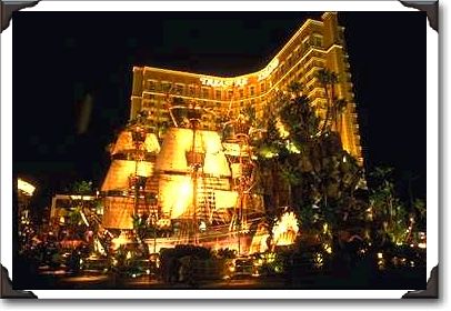 Treasure Island night scene Treasure Island night scene