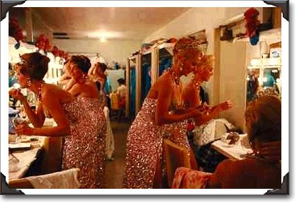 Chorus girls in dressing room of Sahara Hotel Chorus girls in dressing room of Sahara Hotel