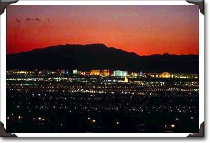 Las Vegas lights from Lake Mead Drive Las Vegas lights from Lake Mead Drive