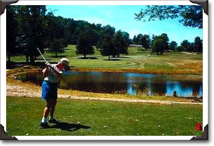 Teeing off on Par 3 at Pine Grove, Northampton, Mass. Teeing off on Par 3 at Pine Grove, Northampton, Mass.