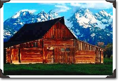 Old cabin, Grand Teton National Park, Wyoming Old cabin, Grand Teton National Park, Wyoming