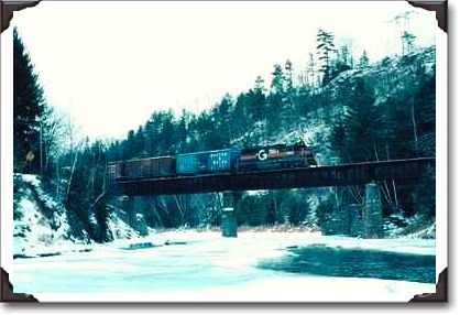 Boston & Maine EMD #305, Bath, New Hampshire, 1989 Boston & Maine EMD #305, Bath, New Hampshire, 1989