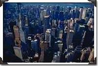 Chrysler Building and surrounding area from the air Chrysler Building and surrounding area from the air