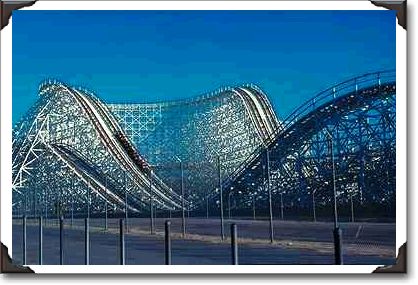 Wooden roller coaster in Texas Wooden roller coaster in Texas