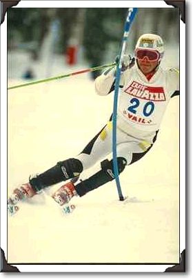 Men's slalom, first run, Vail, Colorado, 1989 Men's slalom, first run, Vail, Colorado, 1989