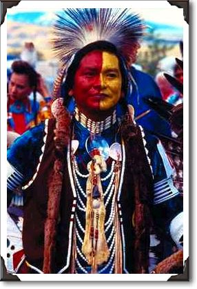 Indian Dancer in full costume, Cody, Wyoming Indian Dancer in full costume, Cody, Wyoming