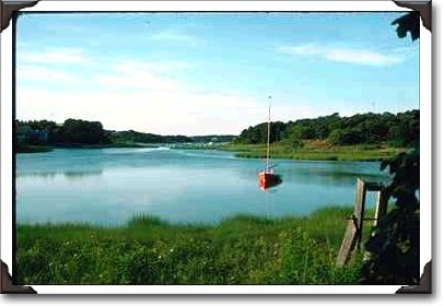 Sailboat, Stepstone Creek, Cape Cod, Massachusetts Sailboat, Stepstone Creek, Cape Cod, Massachusetts