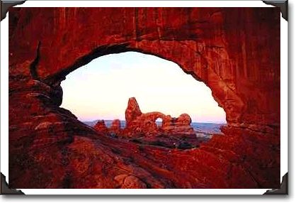 Turret Arch through window, Arches National Park, Utah Turret Arch through window, Arches National Park, Utah