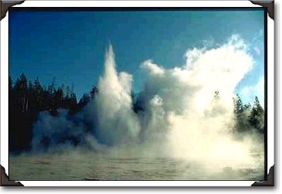 Grand Geyser eruption, Upper Geyser Basin, Yellowstone National Park Grand Geyser eruption, Upper Geyser Basin, Yellowstone National Park