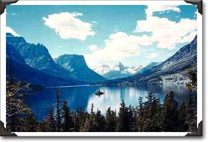 Rocky Mountain lake view, Glacier National Park, Montana Rocky Mountain lake view, Glacier National Park, Montana