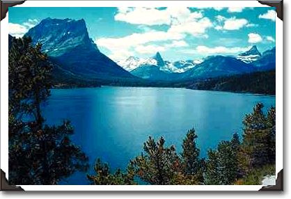 Rocky Mountain lake view, Glacier National Park, Montana Rocky Mountain lake view, Glacier National Park, Montana