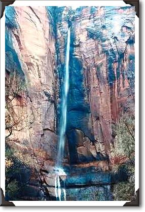 Waterfall, Zion National Park, Utah Waterfall, Zion National Park, Utah