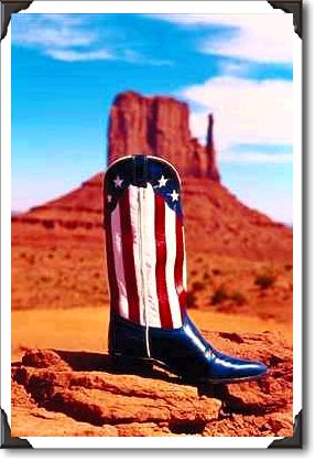 Lone cowboy boot, Monument Valley, Arizona Lone cowboy boot, Monument Valley, Arizona