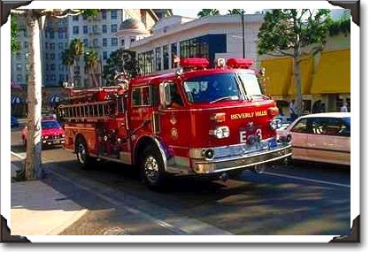 Fire truck, Beverly Hills, California Fire truck, Beverly Hills, California