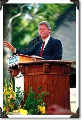 Presidential candidate, Bill Clinton at campaign rally Presidential candidate, Bill Clinton at campaign rally