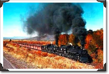 Cumbres and Toltec Railroad, No. 487 and No. 484, Chama, New Mexico Cumbres and Toltec Railroad, No. 487 and No. 484, Chama, New Mexico