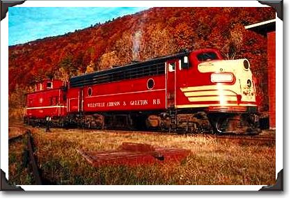 Wellsville Addison and Galeton EMD FP-7 at Galeton, Pennsylvania Wellsville Addison and Galeton EMD FP-7 at Galeton, Pennsylvania