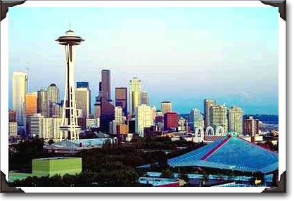 Seattle with Mount Rainier, Washington State Seattle with Mount Rainier, Washington State