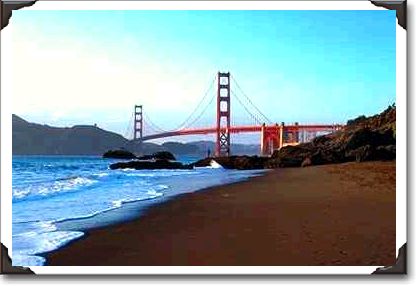 Golden Gate Bridge from Baker Beach, San Francisco, California Golden Gate Bridge from Baker Beach, San Francisco, California