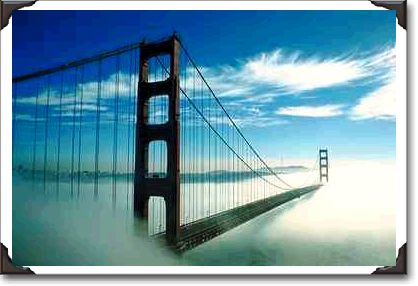 Golden Gate Bridge and summer fog, San Francisco, California Golden Gate Bridge and summer fog, San Francisco, California