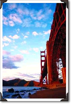 Summer sunset, Golden Gate Bridge, San Francisco, California Summer sunset, Golden Gate Bridge, San Francisco, California