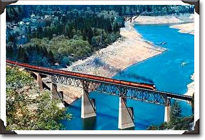 Southern Pacific No. 4449 at Shasta Lake, California Southern Pacific No. 4449 at Shasta Lake, California