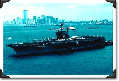CV-66 "America", off Manhattan, New York CV-66 "America", off Manhattan, New York