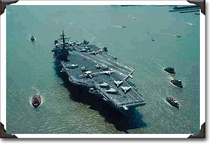 "USS John F. Kennedy", entering New York harbor, Fleet Week "USS John F. Kennedy", entering New York harbor, Fleet Week