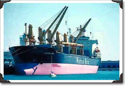 Freighter, San Pedro Harbor, California Freighter, San Pedro Harbor, California