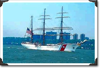United States Coastguard sailing trainer, off New York United States Coastguard sailing trainer, off New York