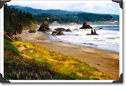 Battle Rock Park beach, Port Orford, Oregon Battle Rock Park beach, Port Orford, Oregon
