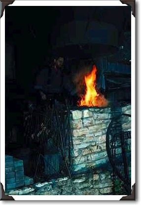 Firing up the forge, Branson, Missouri Firing up the forge, Branson, Missouri