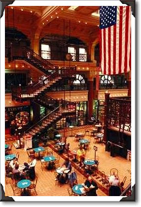 Fancy staircase in Bourse Building, Philadelphia, Pennsylvania Fancy staircase in Bourse Building, Philadelphia, Pennsylvania