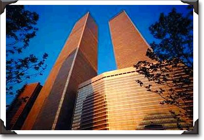 World Trade Center Building at dusk, New York City, New York World Trade Center Building at dusk, New York City, New York