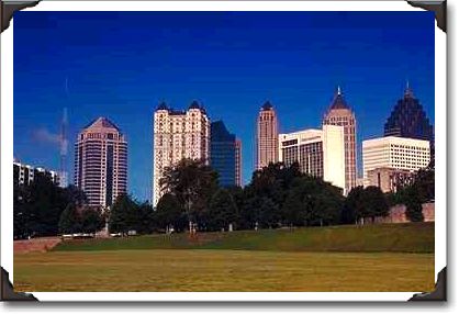 Piedmont Park and skyline, Atlanta, Georgia Piedmont Park and skyline, Atlanta, Georgia