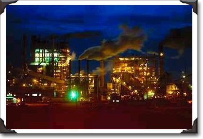 Paper mill by night, St. Joe, Florida Paper mill by night, St. Joe, Florida