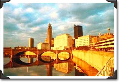 Skyline, Town St. Bridge, Lincoln-LeVeque, Columbus, Ohio Skyline, Town St. Bridge, Lincoln-LeVeque, Columbus, Ohio
