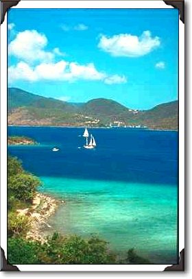 Sailboats near St. John Sailboats near St. John