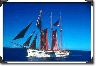 Old Schooner under sail, St. Croix Old Schooner under sail, St. Croix