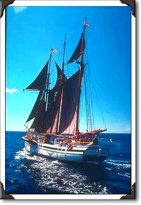 Old schooner under sail, St. Croix Old schooner under sail, St. Croix