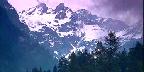 Rugged Mountain, Lavender Sky