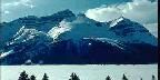 Striped Peak With Clouds