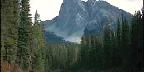 Green Lake, Trees And Mountain Peak