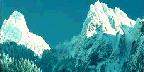 Twin Snowy Peaks