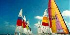 Sailboats on the beach at Clearwater