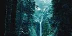 Yosemite Falls and snow, Yosemite National Park, California