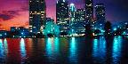 Los Angeles skyline at night, California