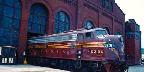 Pennsylvania RR, EMD E-8 restored at Reading, PA 1988