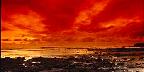 Tide pools under a fire sky, Laguna Beach, California
