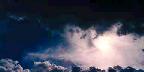 Rain clouds over Los Angeles, California